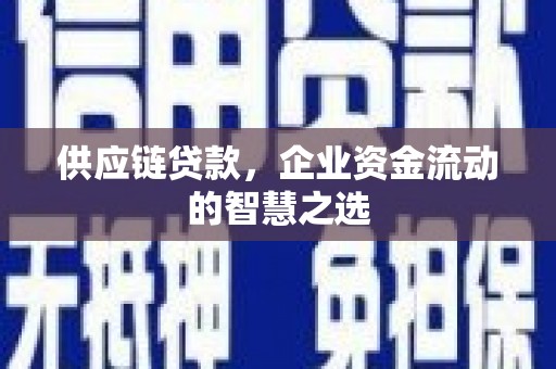 石狮供应链贷款，企业资金流动的智慧之选