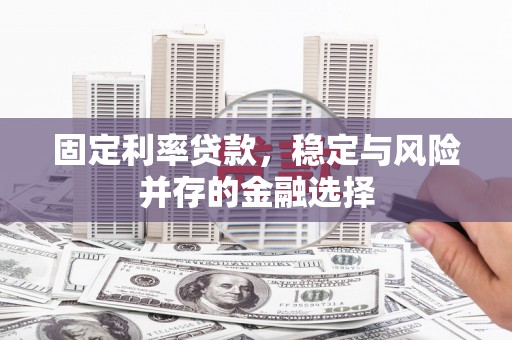 石狮固定利率贷款，稳定与风险并存的金融选择