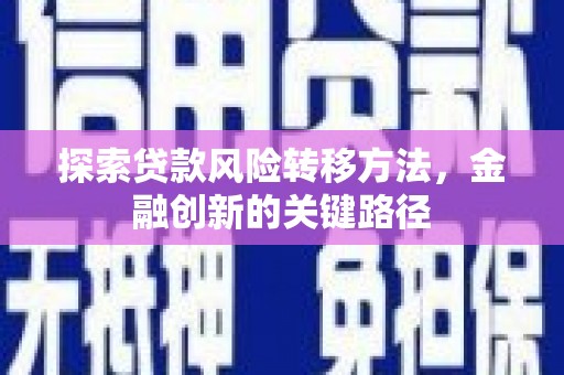 石狮探索贷款风险转移方法，金融创新的关键路径