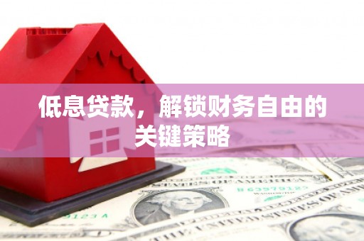 石狮低息贷款，解锁财务自由的关键策略