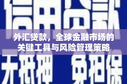 石狮外汇贷款，全球金融市场的关键工具与风险管理策略