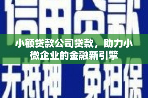 石狮小额贷款公司贷款，助力小微企业的金融新引擎